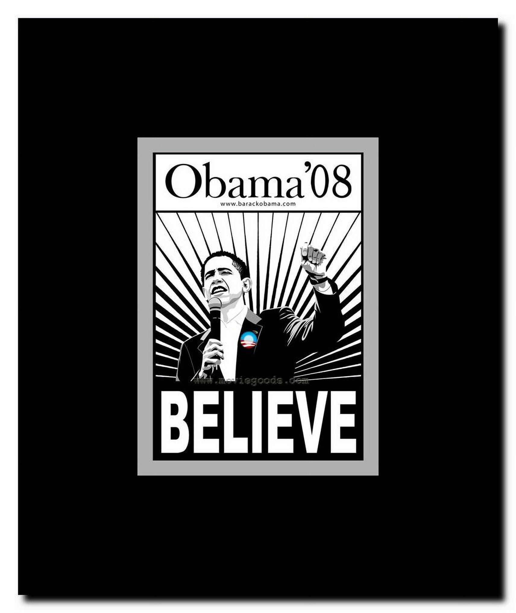 Barack Obama - (Believe) Campaign Poster Framed Movie Poster