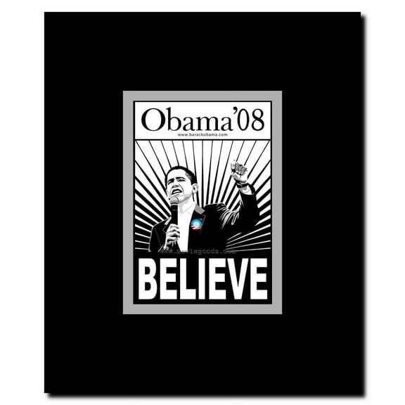 Barack Obama - (Believe) Campaign Poster Framed Movie Poster