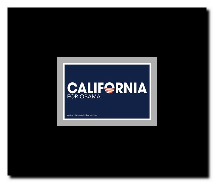 Barack Obama - (California for Obama) Campaign Poster Framed Movie Poster