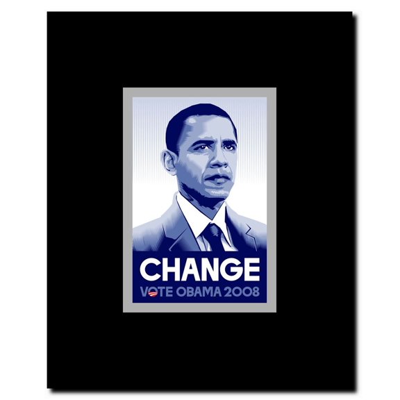 Barack Obama - (Change) Campaign Poster Framed Movie Poster