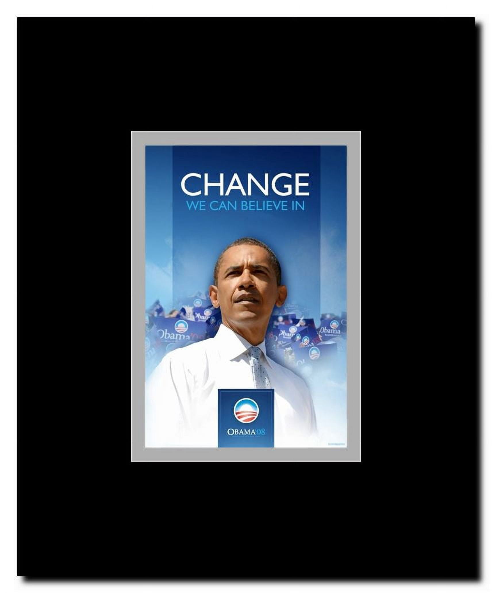 Barack Obama - (First) Campaign Poster Framed Movie Poster