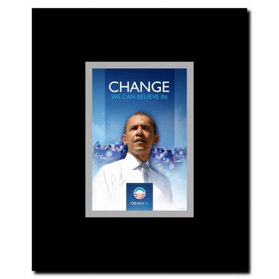 Barack Obama - (First) Campaign Poster Framed Movie Poster