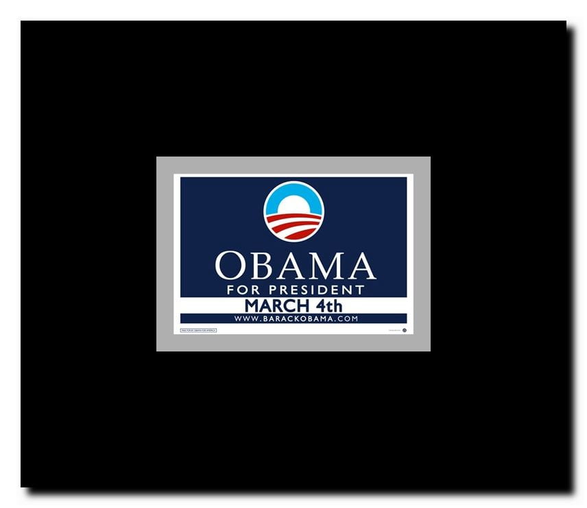Barack Obama - (March 4) Campaign Poster Framed Movie Poster