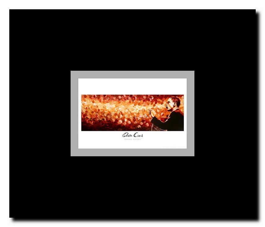 Barack Obama - Obama Speaks Framed Movie Poster