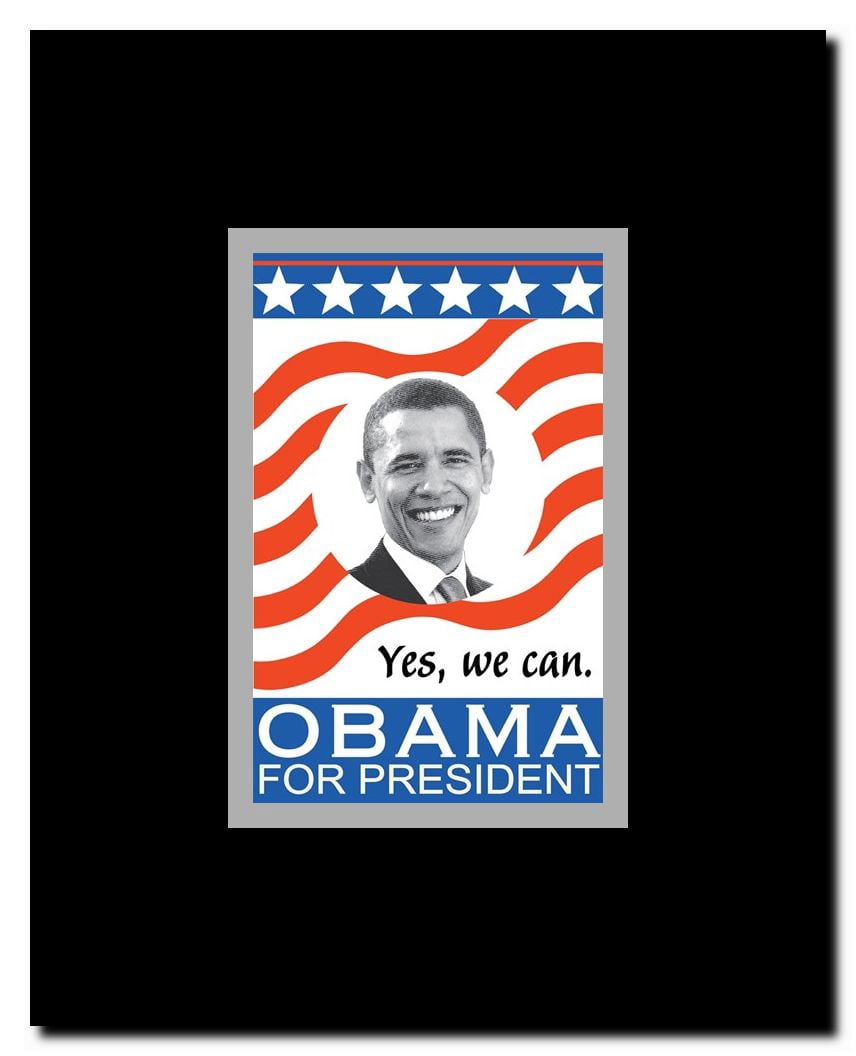Barack Obama - (Obama for President) Campaign Poster Framed Movie Poster