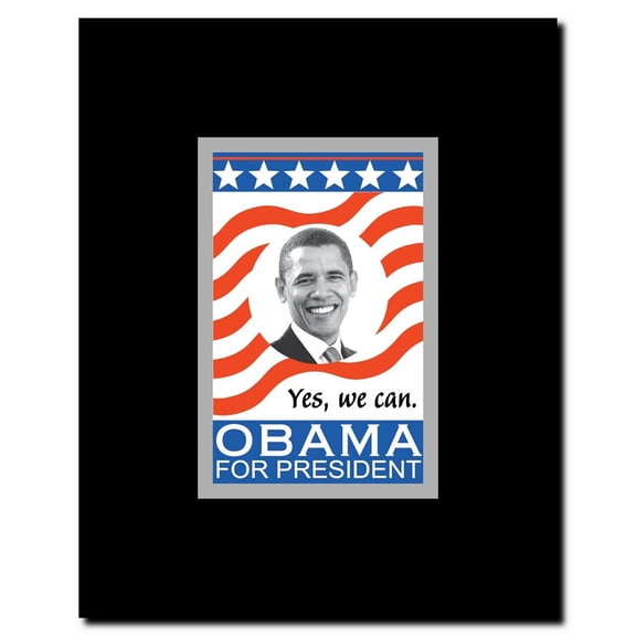 Barack Obama - (Obama for President) Campaign Poster Framed Movie Poster