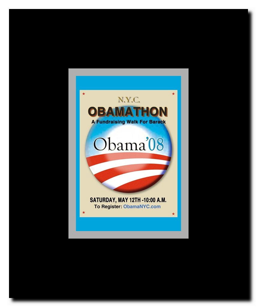 Barack Obama - (Obamathon) Campaign Poster Framed Movie Poster
