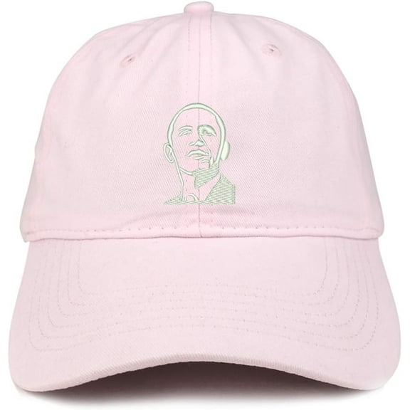Barack Obama Portrait Embroidered Brushed Cotton Cap Unisex