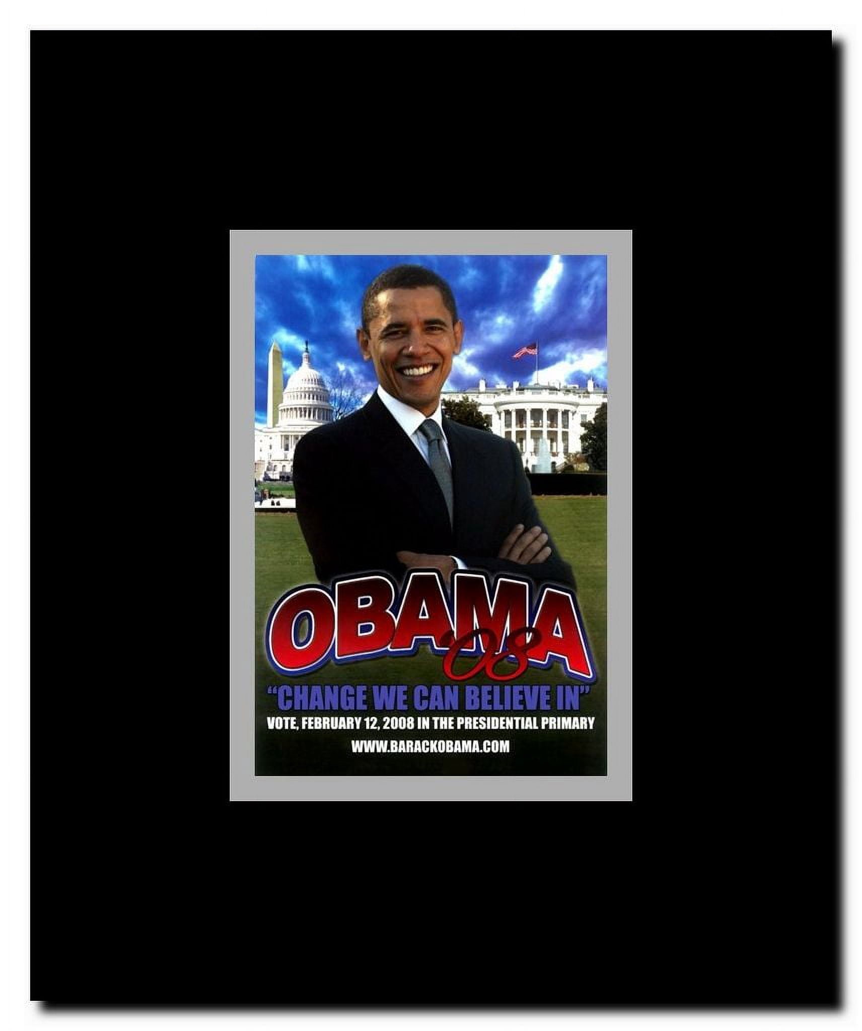 Barack Obama - (Primary) Campaign Poster Framed Movie Poster