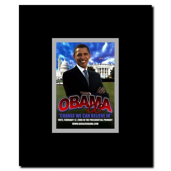 Barack Obama - (Primary) Campaign Poster Framed Movie Poster