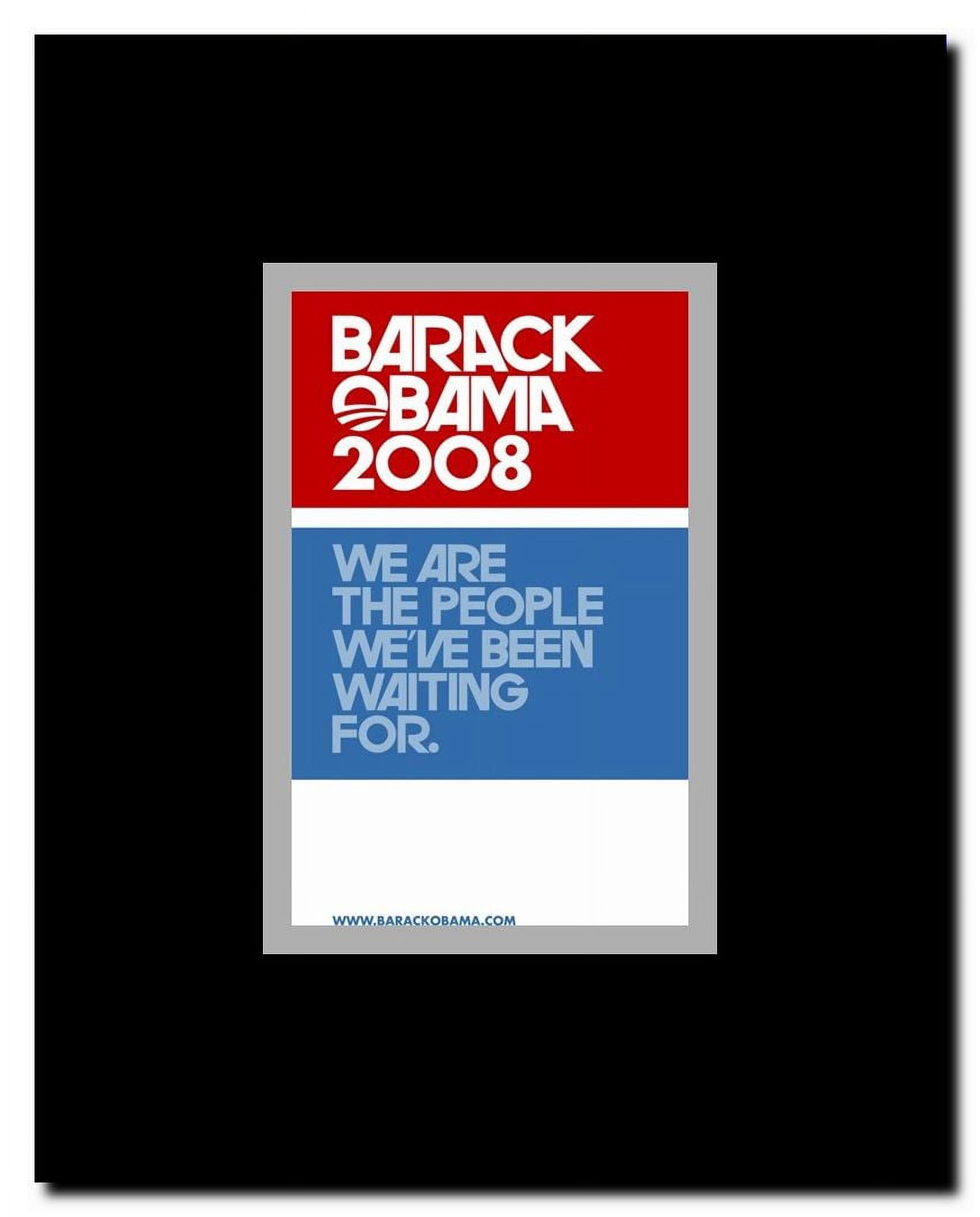 Barack Obama - (Red White and Blue) Campaign Poster Framed Movie Poster
