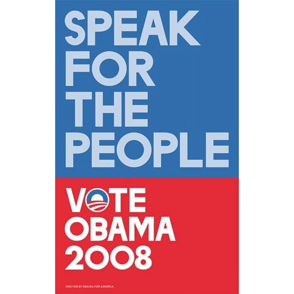 Barack Obama - (Speak for People-blue) Campaign Poster Movie Poster (11 x 17)