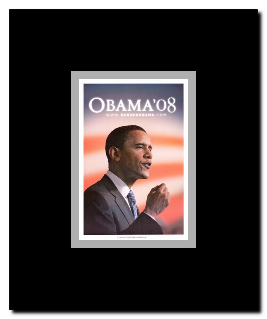 Barack Obama - (Speech) Campaign Poster Framed Movie Poster