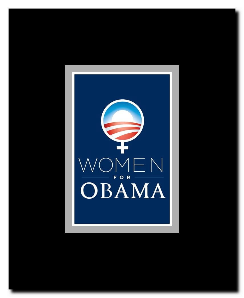 Barack Obama - (Women for Obama) Campaign Poster Framed Movie Poster