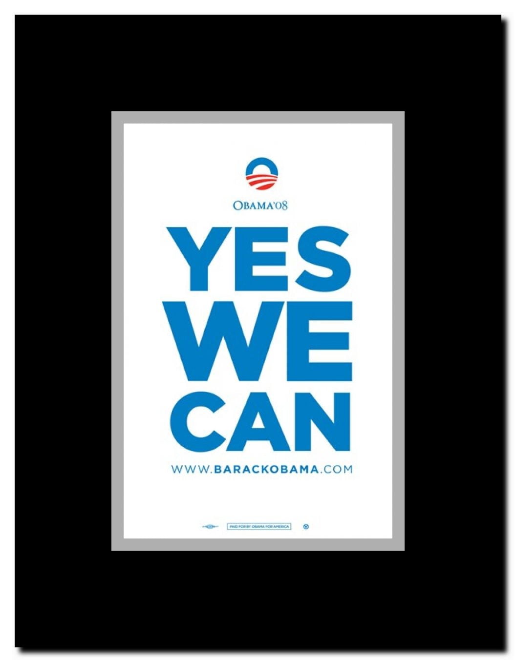Barack Obama - (Yes We Can) Campaign Poster Framed Movie Poster