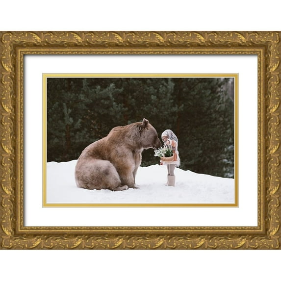 Barantseva, Olga 14x11 Gold Ornate Wood Framed with Double Matting Museum Art Print Titled - Untitled