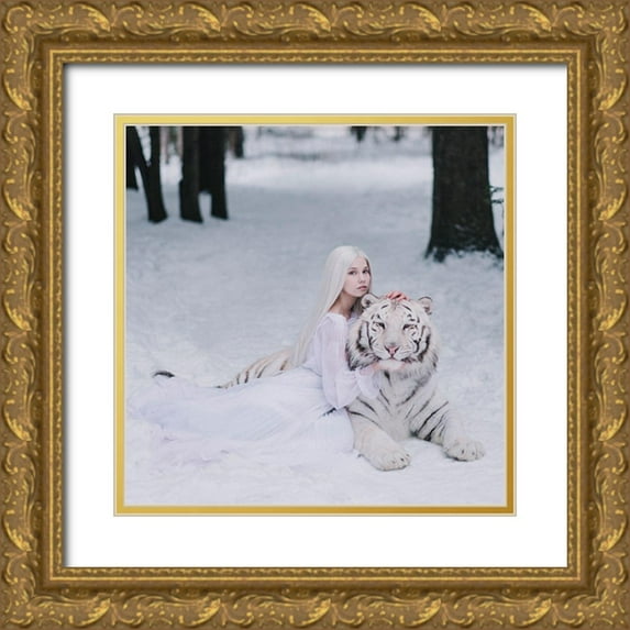 Barantseva, Olga 20x20 Gold Ornate Wood Framed with Double Matting Museum Art Print Titled - *