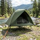 Barara King 2-Person Foldable Off-Ground Camping Cot Tent Combo with Sturdy Frame for Adults Outdoor Hiking Backpacking and Camping Adventure, Green