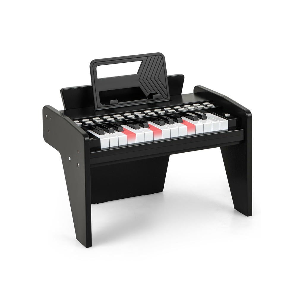 Barara King 25 Keys Portable Music Keyboard Piano with Adjustable Speed and Volume for Toddlers Boys Girls, Beginner, Black