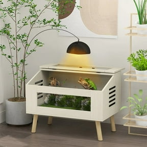 Barara King 29 Gallon Reptile Tank, Top Opening Reptile Enclosure with Glass Windows
