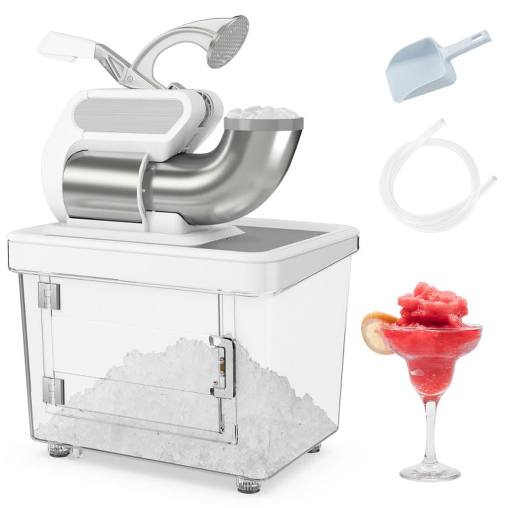 Barara King 300W Commercial Ice Crusher with Dual Blades and Safety Switch-White