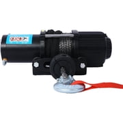 Barara King 3500 Lb Winch Atv Utv Electric Winch,12V Waterproof Winch Synthetic Rope Trailer Electric Winch With Wired Remote And Wireless Remote
