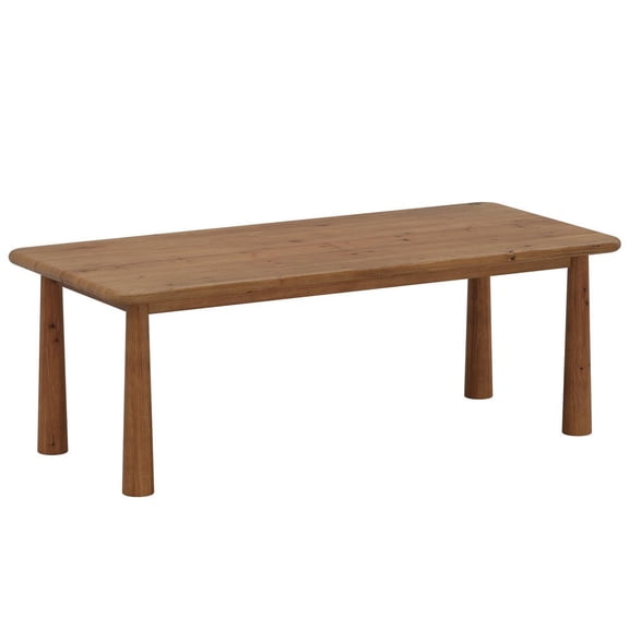 Barara King 63 Inch Rectangular Dining Table with Solid Wood Top, Seats 4-6 People for Kitchen and Dining Room, Sturdy Family Meal Table Furniture, Brown