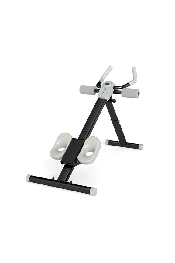 Adjustable Abdominal Trainer with 5-Level Adjustable Height, Exercise Equipment for Home with 2 Inclined Angles, Exercise Equipment for Home Gym, Black