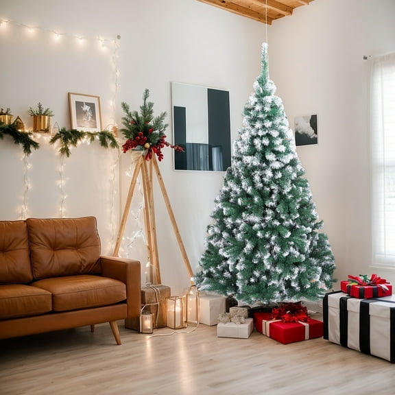 Barara King Artificial Christmas Tree, Xmas Trees,7Ft Spray White Pvc Christmas Tree 1349 Branches