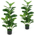 thumbnail image 1 of Barara King Artificial Plant, Tall Fake Plant, Indoor Home Décor, 2-Pack Artificial Fiddle Leaf Fig Tree for Indoor and Outdoor, 1 of 6