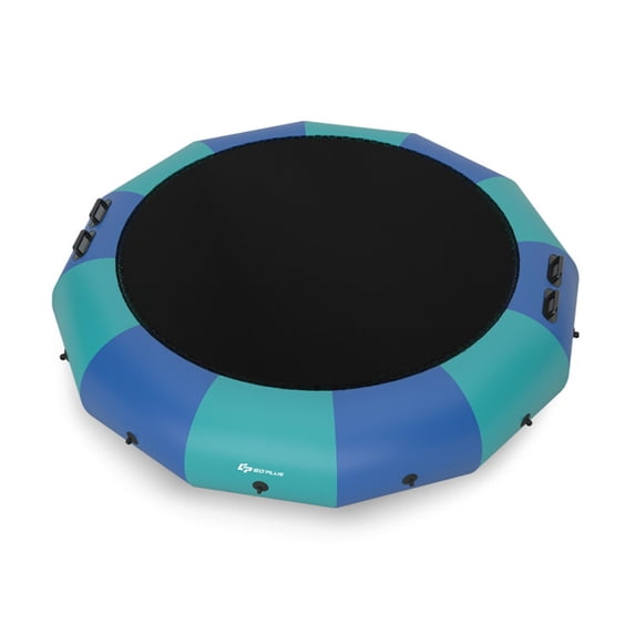 Barara King Backyard Trampoline, Trampoline, 15 Feet Inflatable Splash Padded Water Bouncer Trampoline-Blue