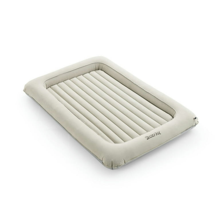 Barara King Bed Frame Platform 2 in 1 Multi Purpose Inflatable Toddler Travel Bed Air Mattress Set with Electric Pump Gray