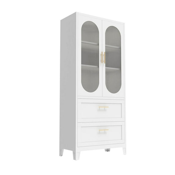 Barara King Bedroom Armoire Storage Cabinet,Wardrobe,2 Doors 2 Drawers Cabinet