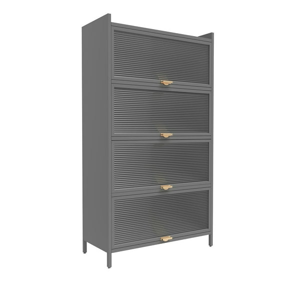 Barara King Bedroom Armoire Storage Cabinet,Wardrobe,5-Level Flip Door Cabinet