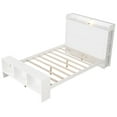 thumbnail image 1 of Barara King Bedroom Bed Frame, Bed Platform Frame,Full Size Bed Frame with 2 USB Ports with Storage Headboard and Lights-Full Size, 1 of 10
