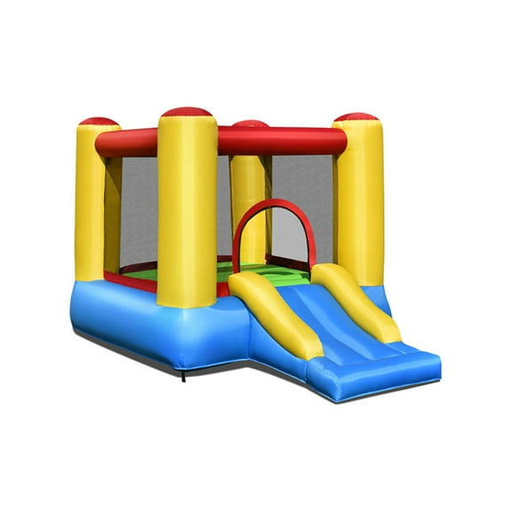 Barara King Bounce House, Castle Theme Kids Inflatable Trampoline, Kids Inflatable Bounce House with Slide and 480W blower