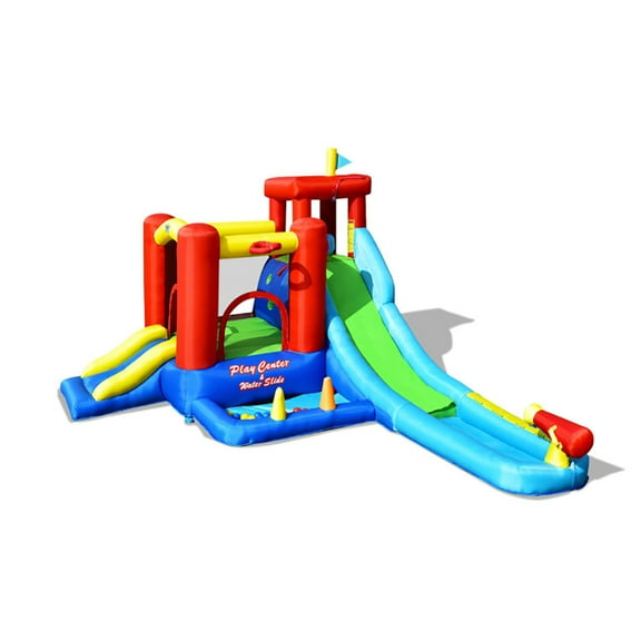 Barara King Bounce House, Inflatable Bounce Castle, Jumping Castle, 9-in-1 Inflatable Kids Water Slide Bounce House without Blower