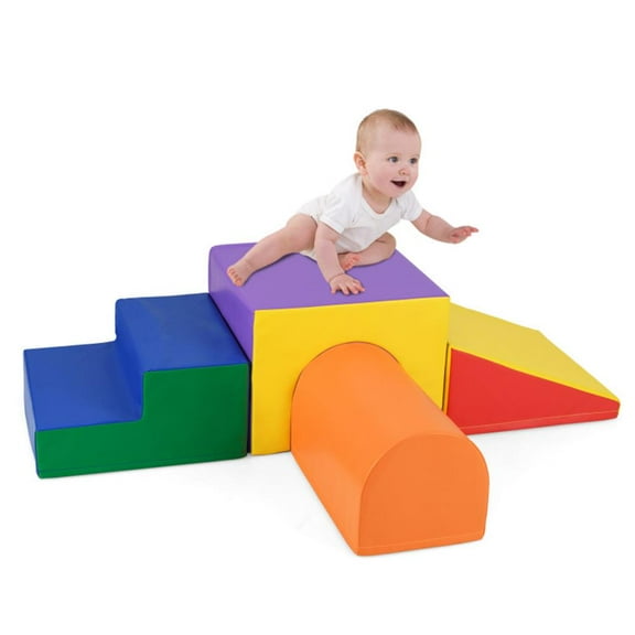 Barara King Climb and Crawl Foam Block Play Set for Infant Baby-Orange