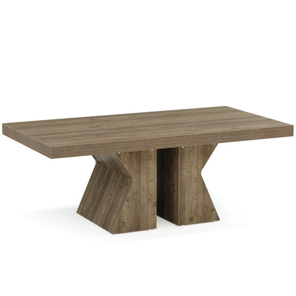 Barara King Coffee Table, Living Room Small Tables,47" Wood Coffee Table, Rectangular Center Table Snack Table
