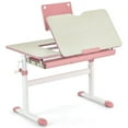 thumbnail image 1 of Barara King Computer Desk,Study Desk,Height-Adjustable Kids Desk with Tilt Desktop and Book Stand-Pink, 1 of 7