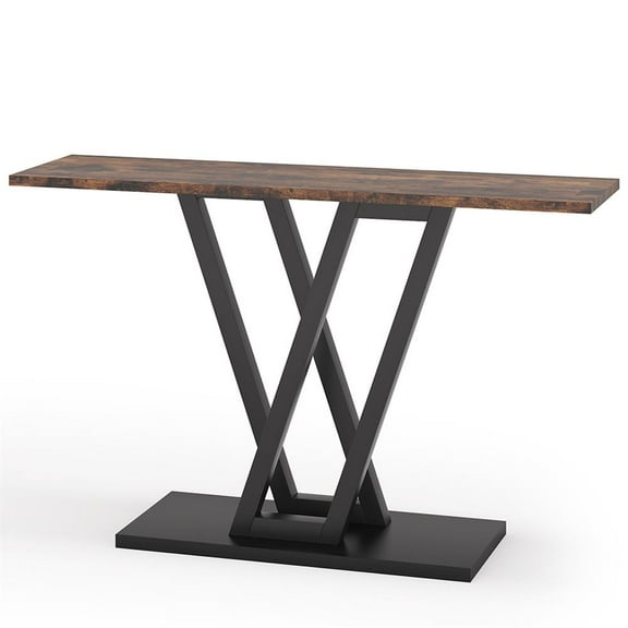 Barara King Console Table, Entryway Table, Console Sofa Table, Display Shelf,43 Inch Console Table, Industrial Entryway Hallway Table,Brown