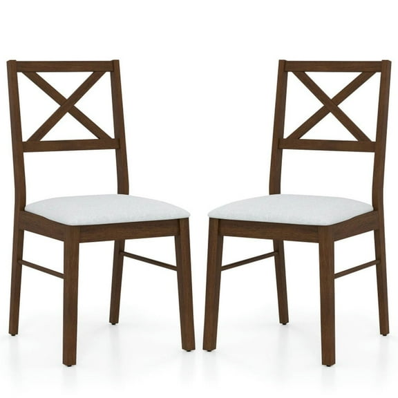 Barara King Dining Chair,Dining Room Chair,Upholstered Side Dining Chairs Set of 2 with Rubber Wood Frame-Brown