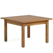 Barara King Dining Table, Kitchen Dining Table,39.4 Square Dining Table Kitchen Table with Solid Wood Legs for 4,Oak