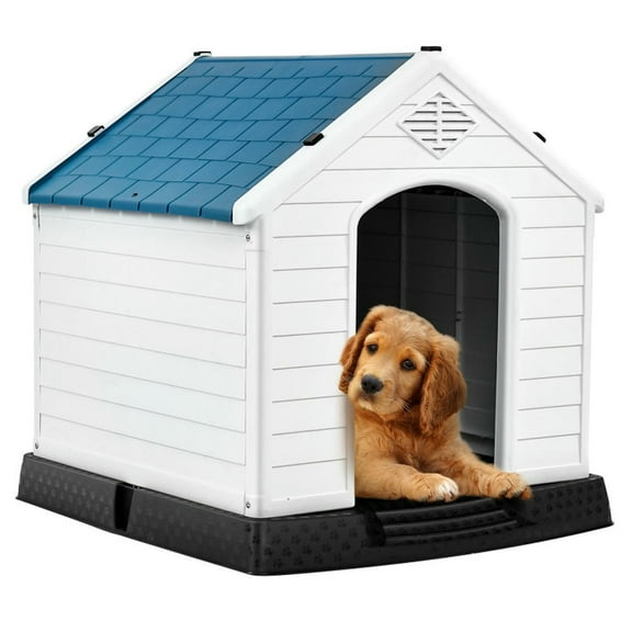 Barara King Dog Crate, Pet Crate, Pet Kennel, Indoor/Outdoor Waterproof Plastic Dog House Pet Puppy Shelter