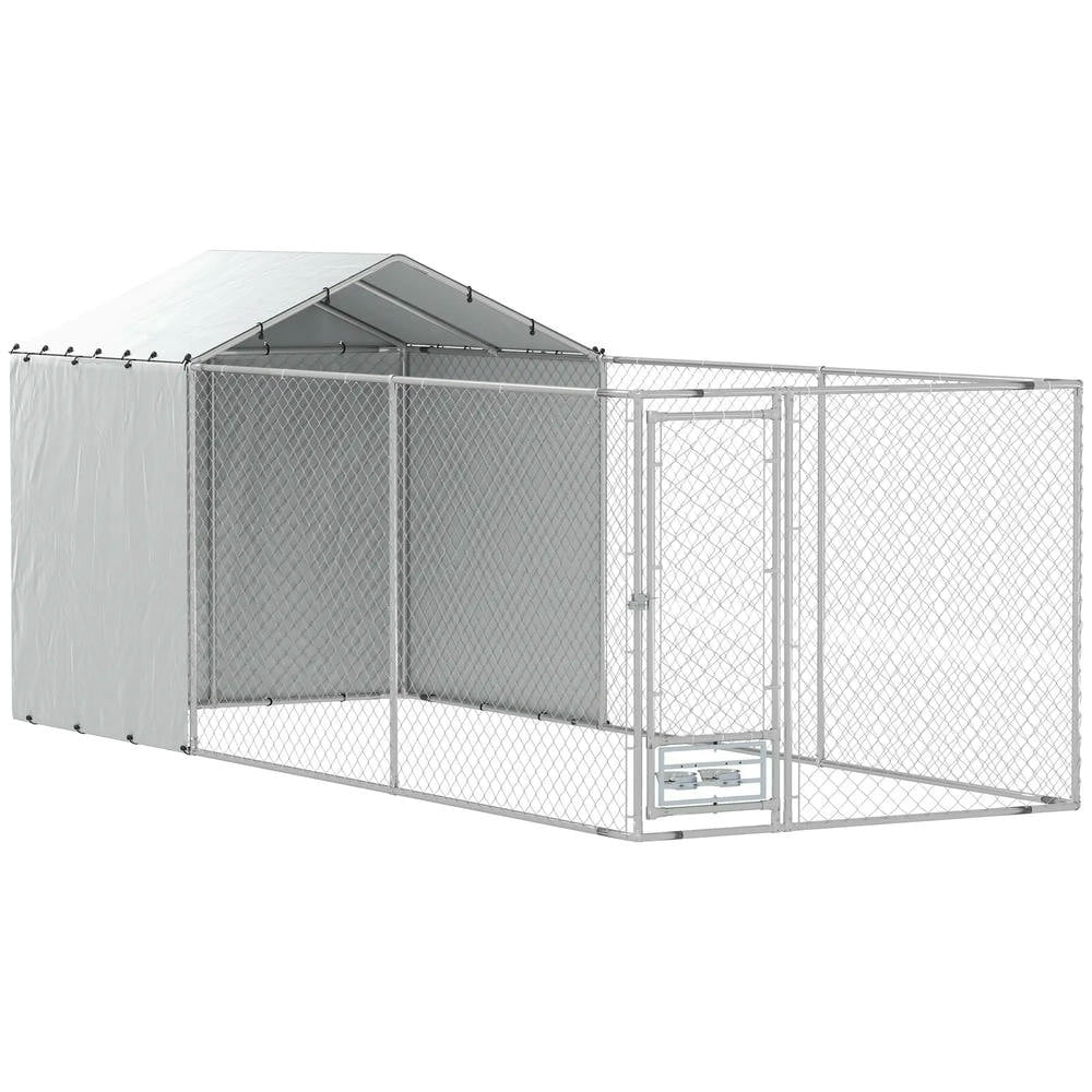 Barara King Dog House,Pet House,Large Outdoor Dog Kennel with Waterproof & UV-Resistant Cover