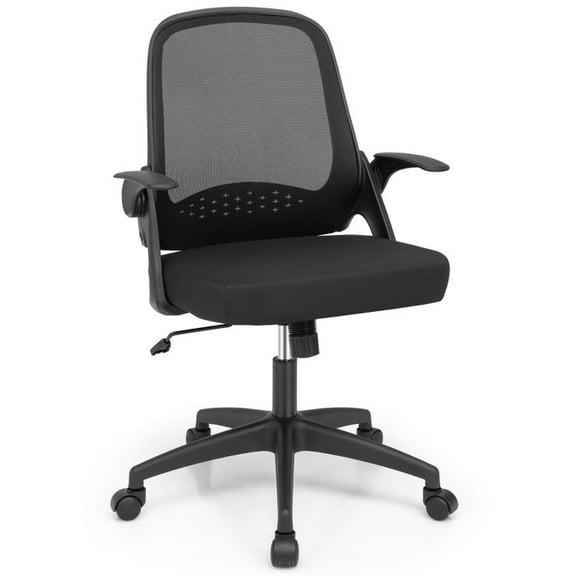 Barara King Drafting Chair Tall Office Chair Ergonomic Desk Chairs,Adjustable Mesh Office Chair Rolling Computer Desk Chair with Flip-up Armrest-Black