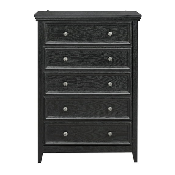 Barara King Dresser, Storage Organization, Chest of Drawers,Modern 5 Drawers Dresser 5 Drawers Cabinet,Chest of Drawers Closet Organizers, Black