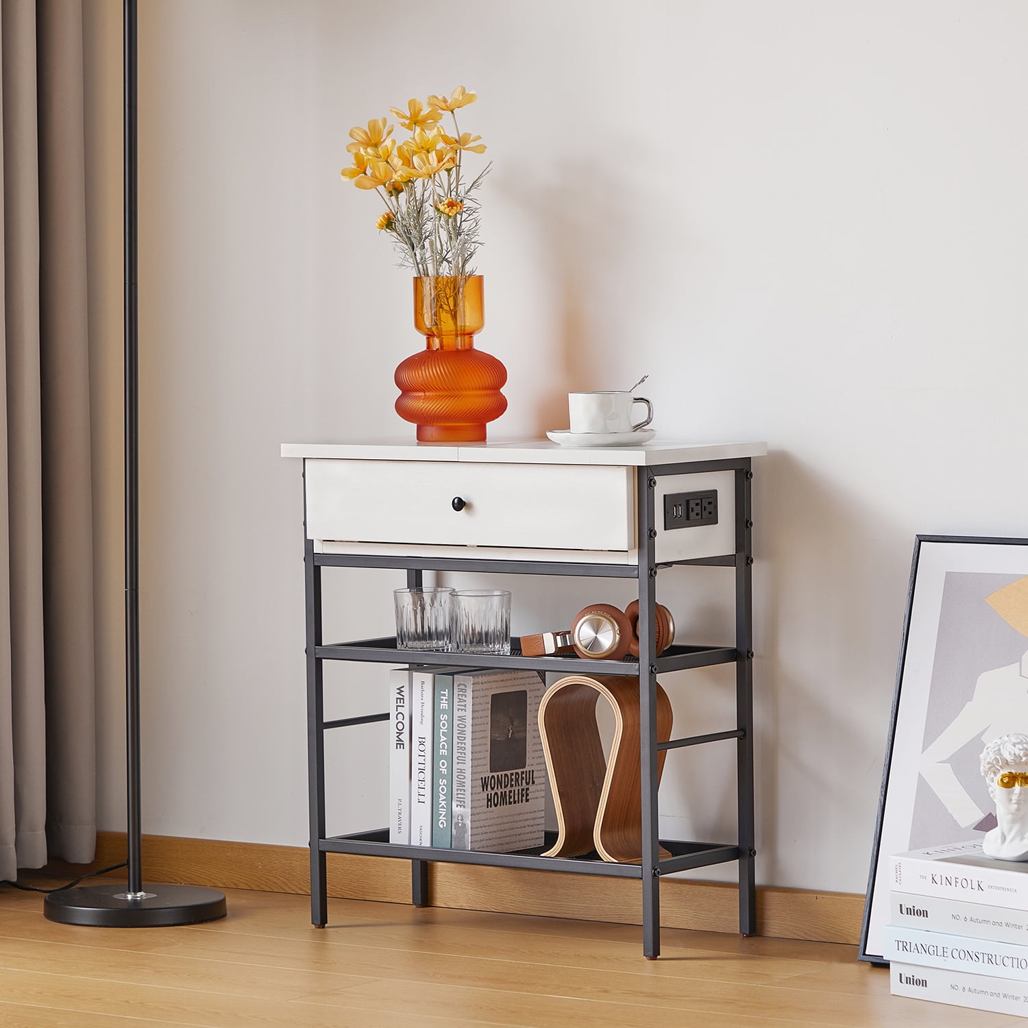 Barara King End Table, Bedside Table, Night Stand,Sofa Side Cabinet ...