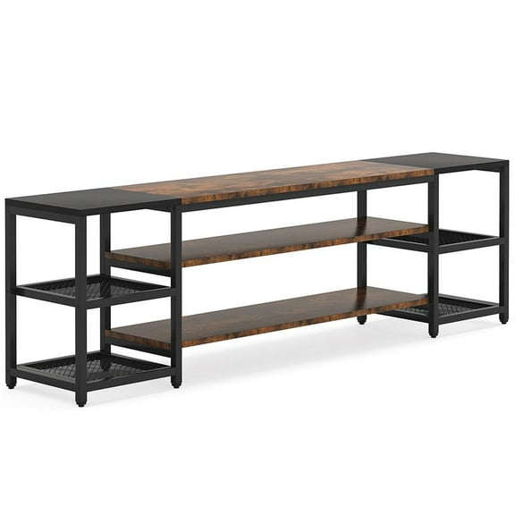 Barara King Entertainment Center, TV Console Table,78.7" TV Stand, 3-Tier Media Entertainment Center for TV up to 85"