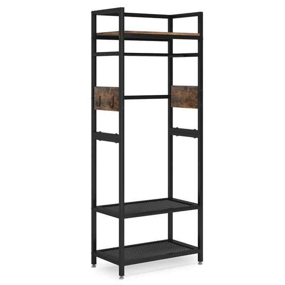 Barara King Freestanding Closet Organizer, Small Entryway Coat Garments Rack